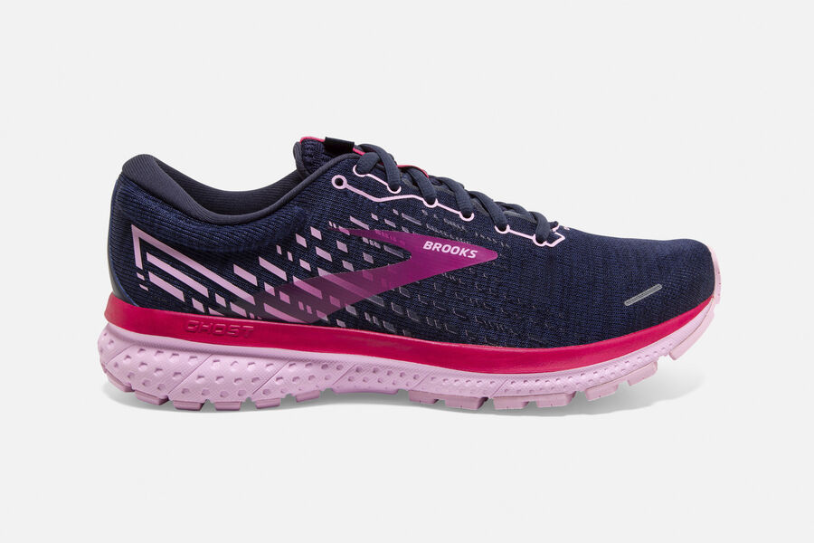 Brooks Israel Ghost 13 Road Running Shoes Womens - Navy/Red - VMO-412893